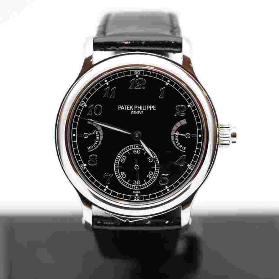 Patek Philippe Grand Complications Grande and Petite Sonnerie Hand Wind Black Dial Watch 6301P-001