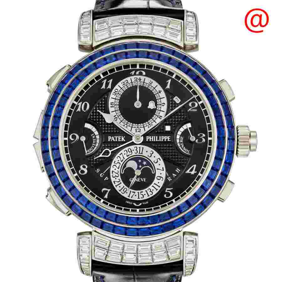 Patek Philippe Grand Complications Perpetual Alarm Hand Wind Black Dial Men's Watch 6300-401G-001