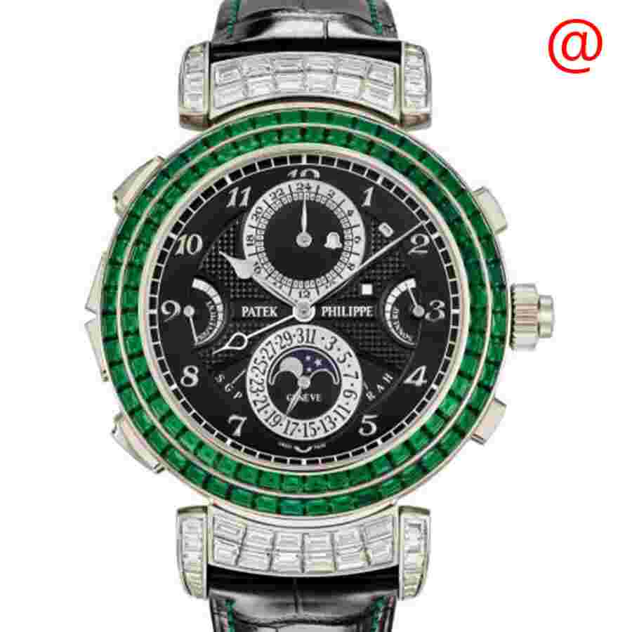 Patek Philippe Grand Complications Perpetual Alarm Hand Wind Black Dial Men's Watch 6300-403G-001