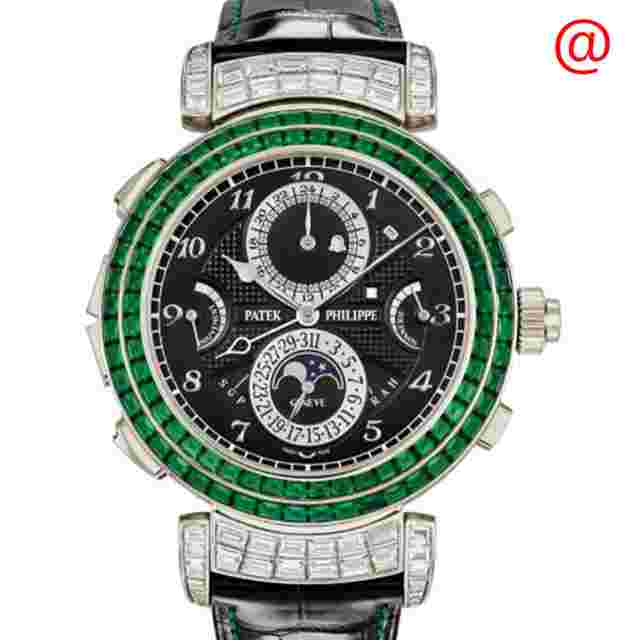 Patek Philippe Grand Complications Perpetual Alarm Hand Wind Black Dial Men's Watch 6300-403G-001