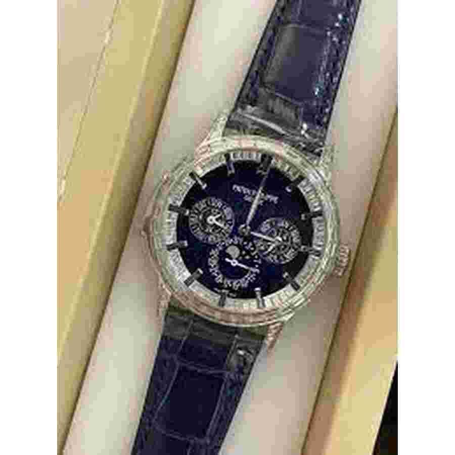 Patek Philippe Grand Complications Perpetual Automatic Moon Phase Diamond Blue Dial Men's Watch 5374-300P-001