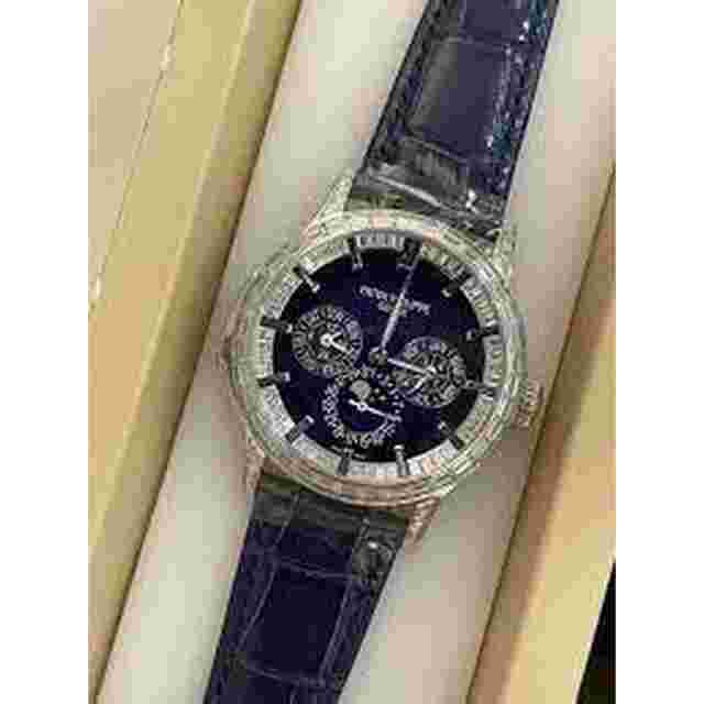 Patek Philippe Grand Complications Perpetual Automatic Moon Phase Diamond Blue Dial Men's Watch 5374-300P-001