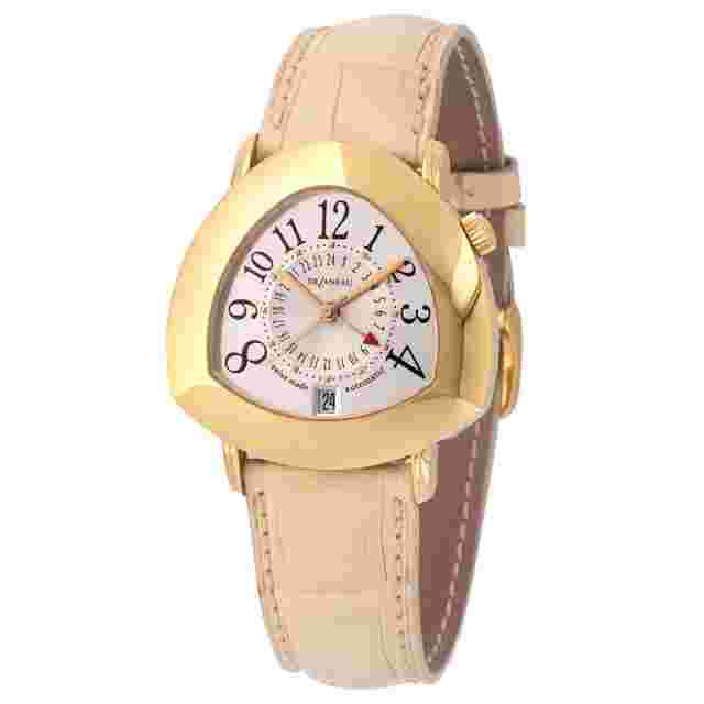 Pre-owned DeLaneau Starmaster Triangle-shaped White Dial Ladies Watch