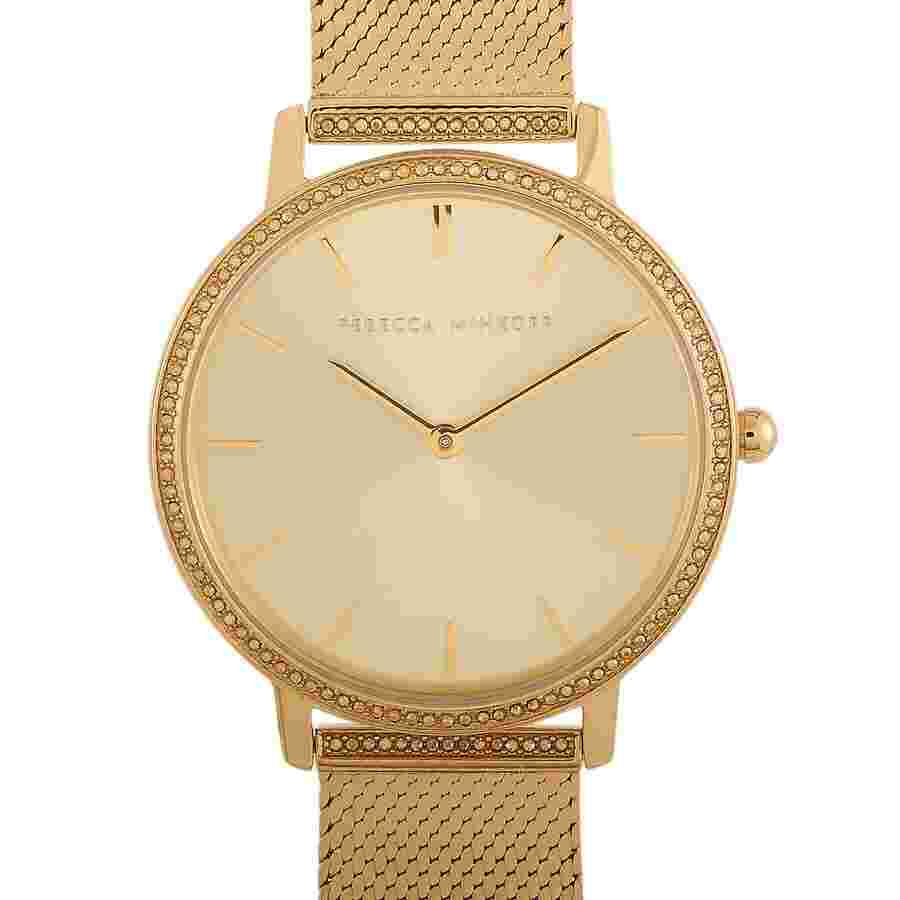 Rebecca Minkoff Major Quartz Crystal Gold Dial Ladies Watch 2200392