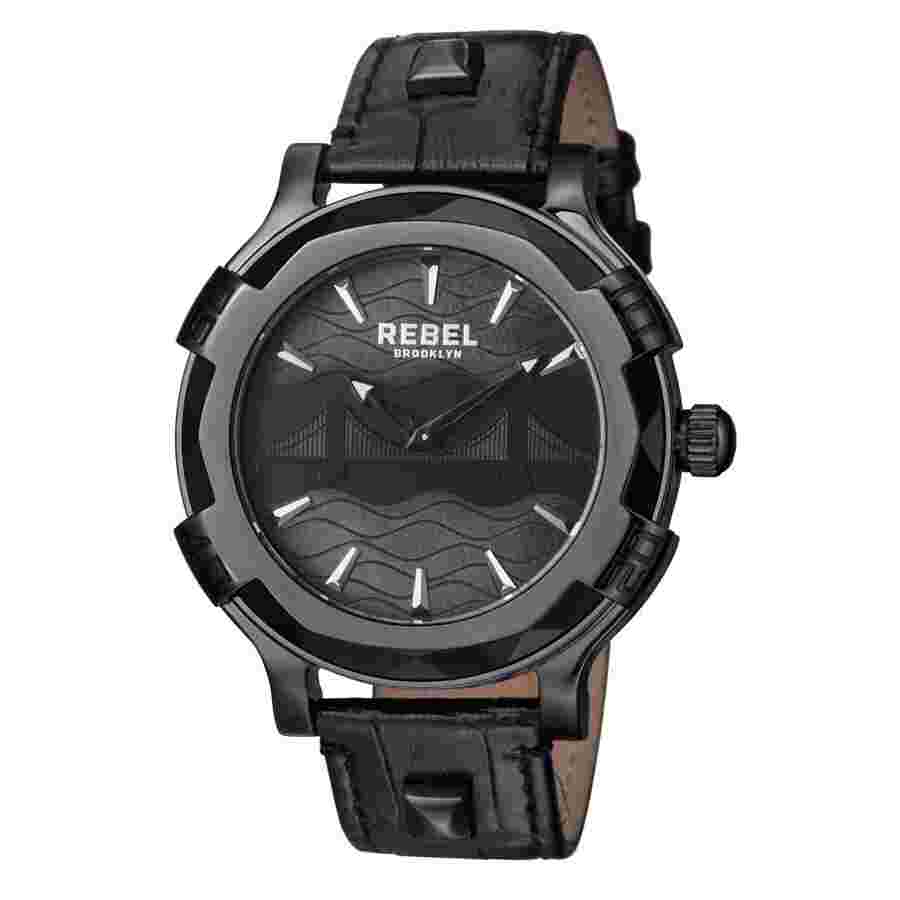 Rebel Brooklyn Bridge Black Dial Men's Watch RB102-6071