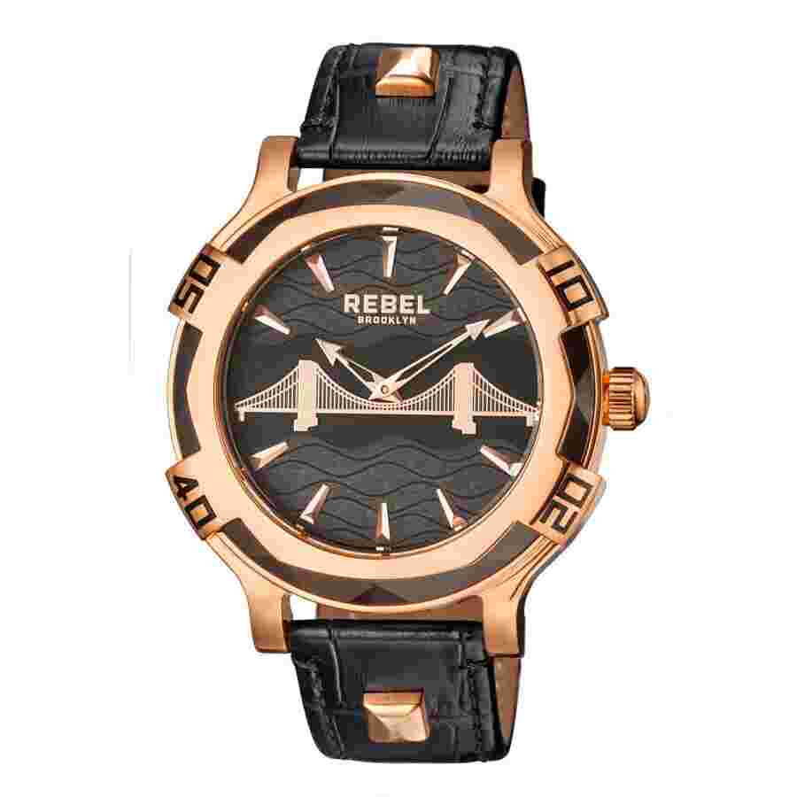 Rebel Brooklyn Bridge Black Dial Men's Watch RB102-8071