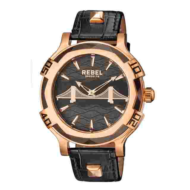 Rebel Brooklyn Bridge Black Dial Men's Watch RB102-8071