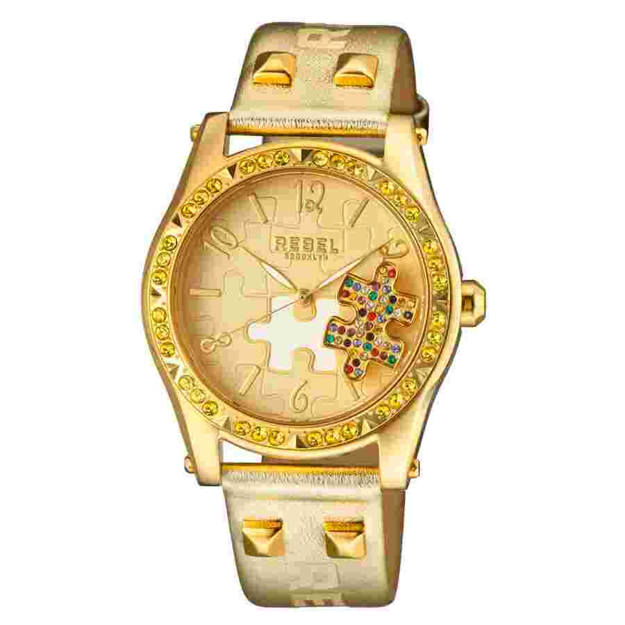 Rebel Gravesend Gold Dial Ladies Watch RB111-9101