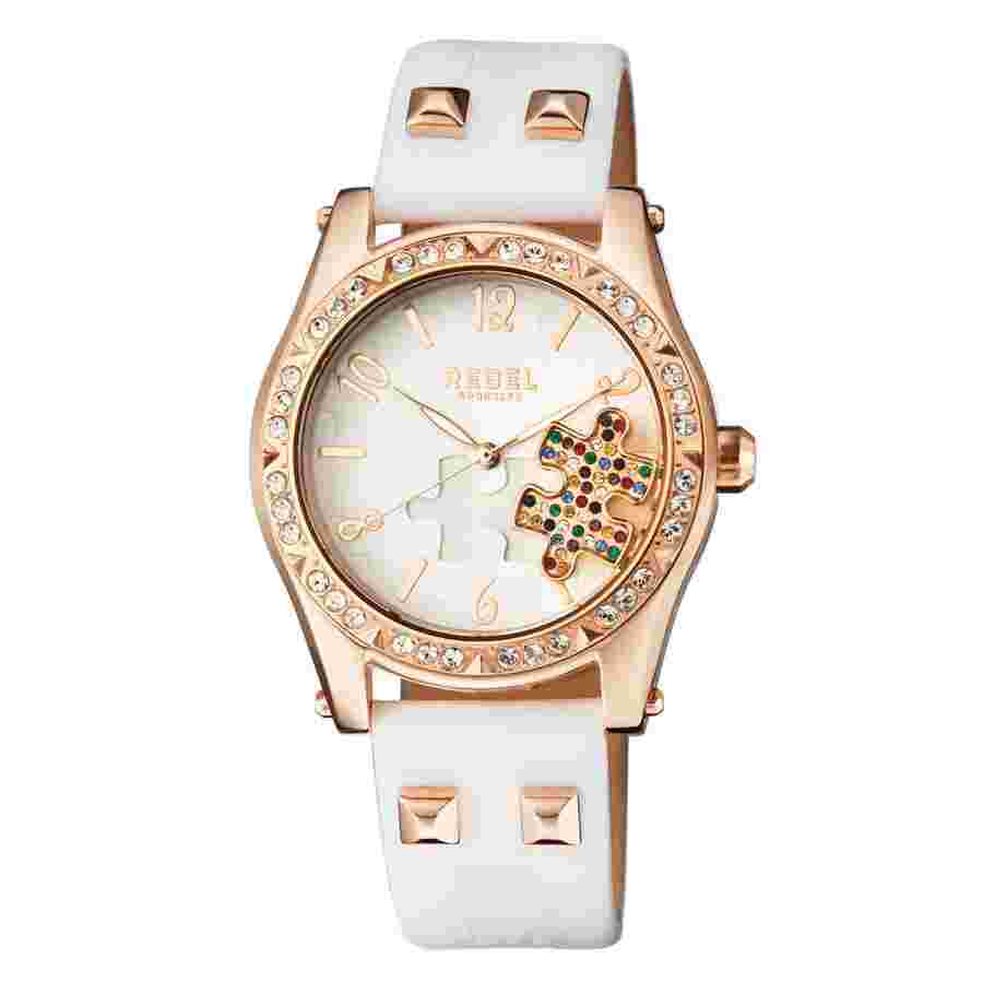 Rebel Gravesend White Dial Ladies Watch RB111-8021