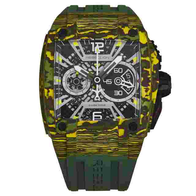 Rebellion Re-Volt Chronograph Automatic Black Dial Men's Watch RB.REV.CH.CA.TXS