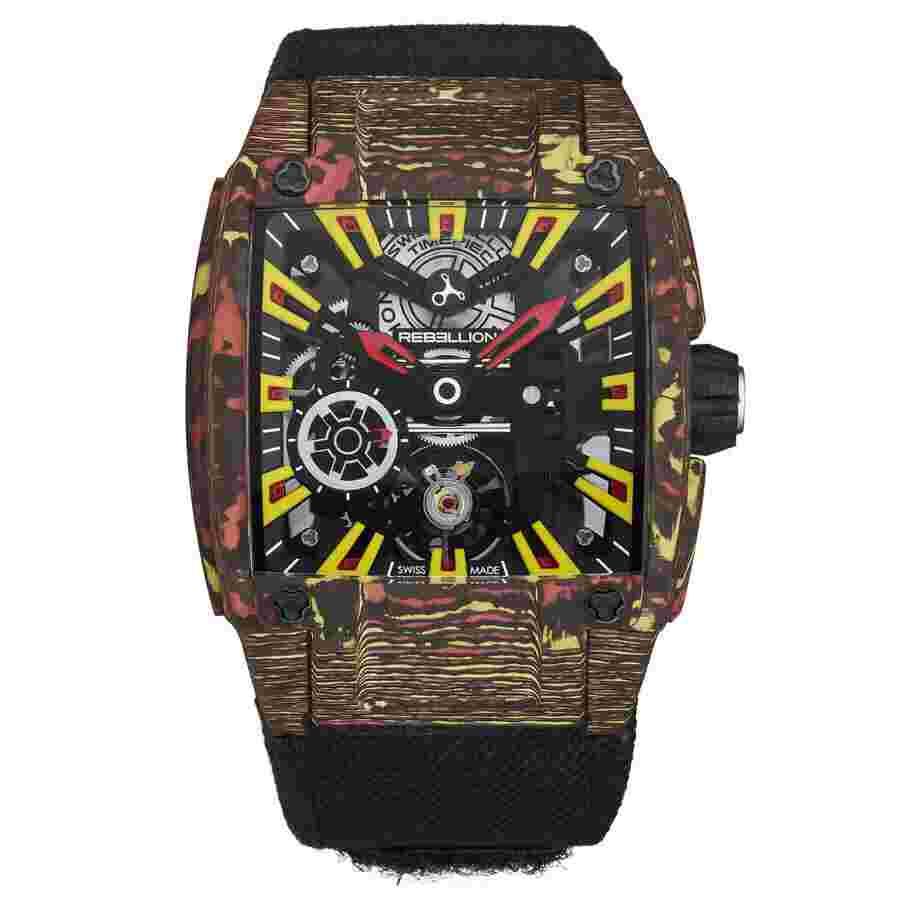 Rebellion Re-Volt Hand Wind Black Dial Men's Watch RB.REV.3H.CA.LBN