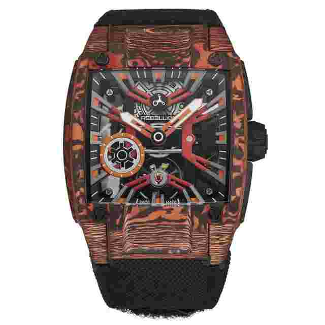 Rebellion Re-Volt Hand Wind Black Dial Men's Watch RB.REV.3H.CA.MAV