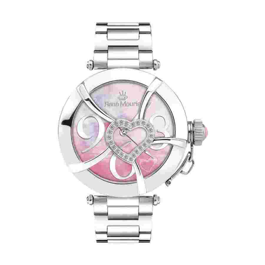 Rene Mouris Coeur D'Amour Pink Mother of Pearl Dial Ladies Watch 50102RM2
