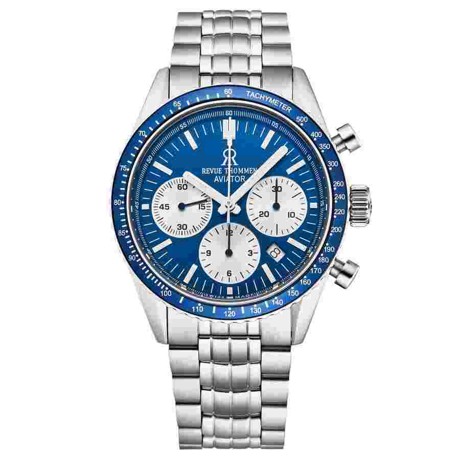 Revue Thommen Aviator Chronograph Automatic Blue Dial Men's Watch 17000.6135