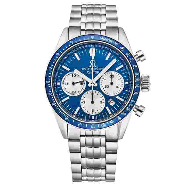 Revue Thommen Aviator Chronograph Automatic Blue Dial Men's Watch 17000.6135