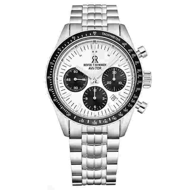 Revue Thommen Aviator Chronograph Automatic Silver Dial Men's Watch17000.6132