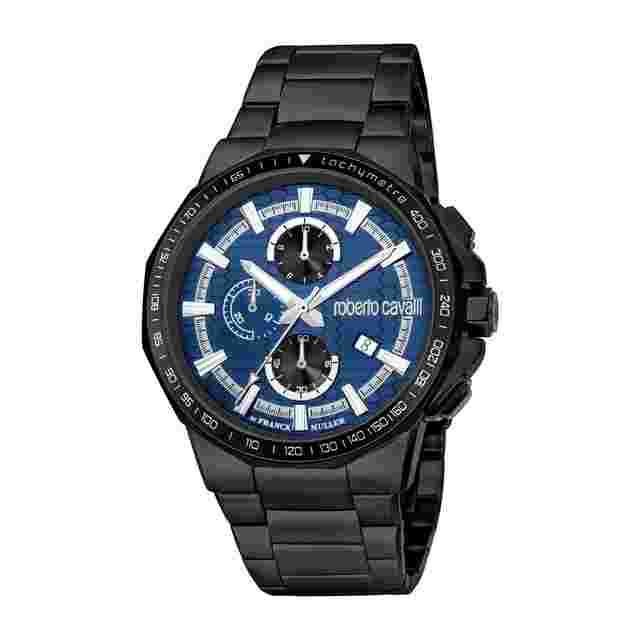 Roberto Cavalli Fashion Watch Chronograph Quartz Blue Dial Men's Watch RV1G200M0061