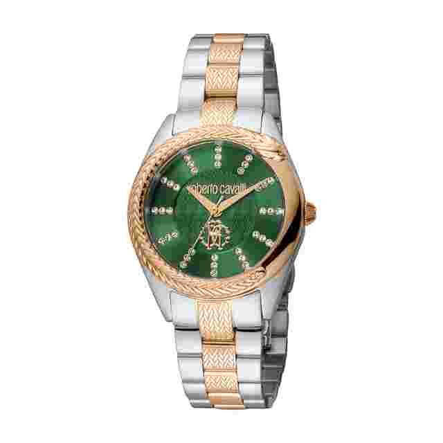 Roberto Cavalli Fashion Watch Quartz Green Dial Ladies Watch RC5L038M0115