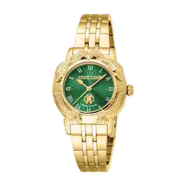 Roberto Cavalli Fashion Watch Quartz Green Dial Ladies Watch RV1L227M0061