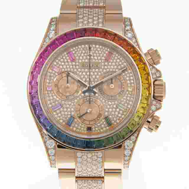 Rolex Cosmograph Daytona Chronograph Automatic Rainbow Pave Watch 116595RBOW-0002