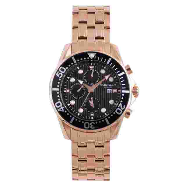 Rudiger Chemnitz Chronograph Black Dial Men's Watch R2001-09-007