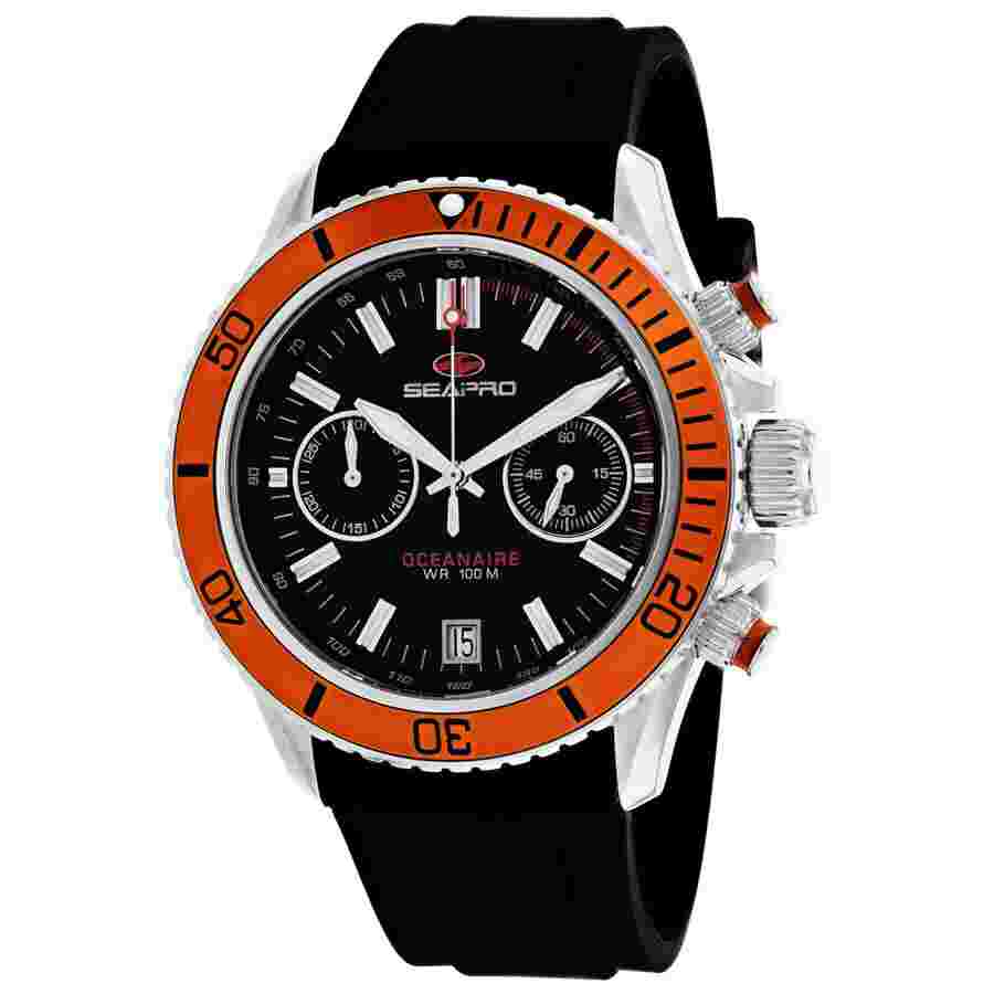 Seapro Thrash Chronograph Quartz Black Dial Men's Watch SP0334