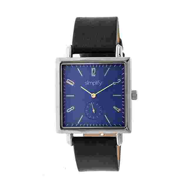 Simplify The 5000 Blue Dial Black Leather Watch SIM5002