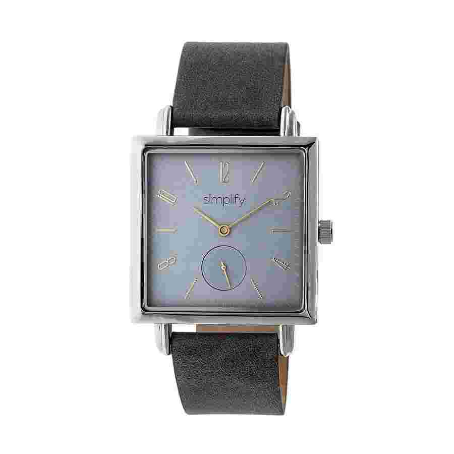 Simplify The 5000 Grey Dial Charcoal Leather Watch SIM5006