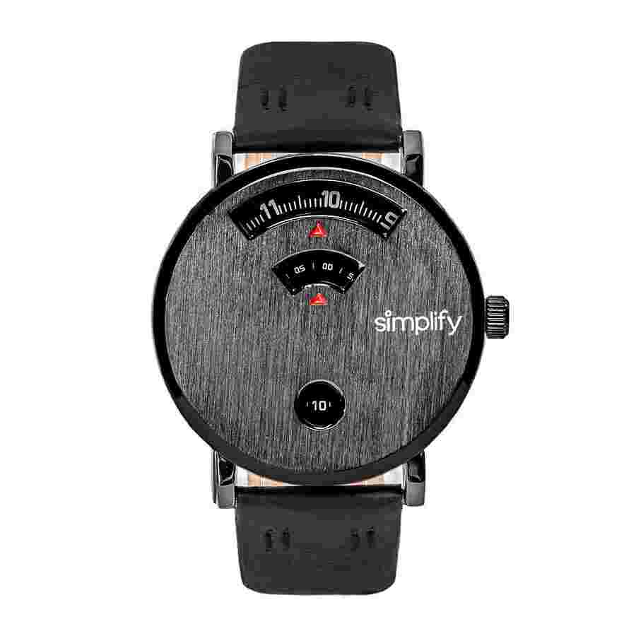 Simplify The 7000 Black Dial Unisex Watch SIM7004