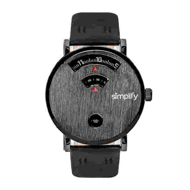 Simplify The 7000 Black Dial Unisex Watch SIM7004