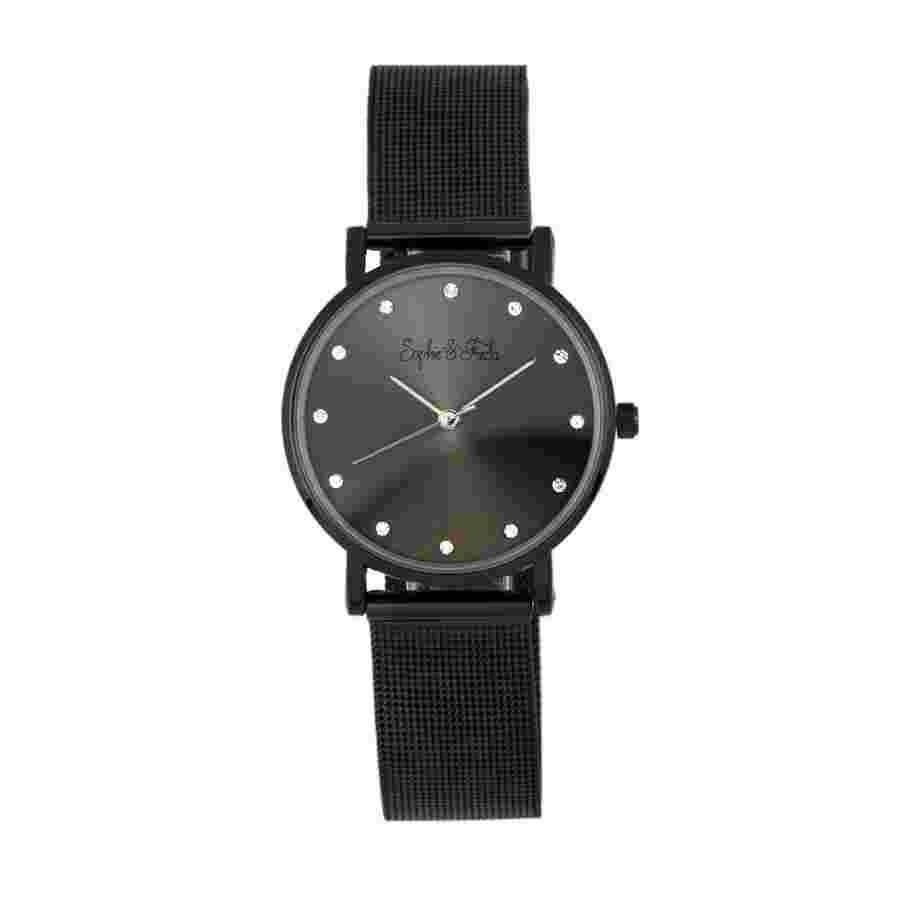 Sophie And Freda Savannah Crystal Black Dial Ladies Watch SF4203