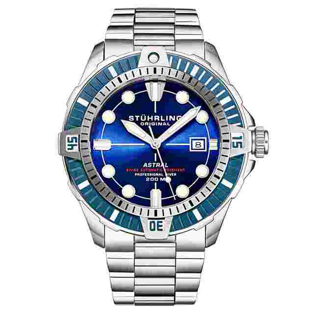 Stuhrling Original Aquadiver Automatic Blue Dial Men's Watch M16746