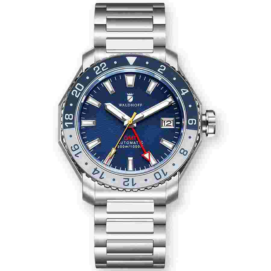 Waldhoff Atlas GMT Automatic Blue Dial Men's Watch MW-23C-3S