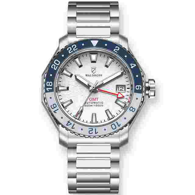 Waldhoff Atlas GMT Automatic Silver Dial Men's Watch MW-23A-3S