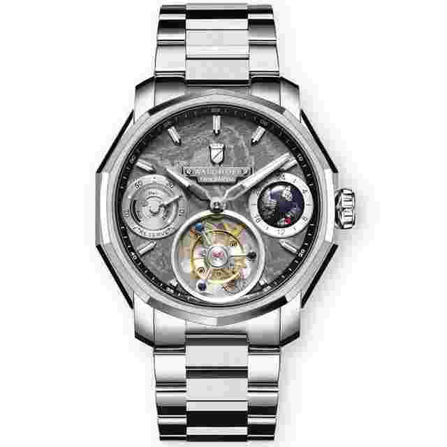 Waldhoff Continental Tourbillon Hand Wind Grey Dial Men's Watch Continental Obsidian