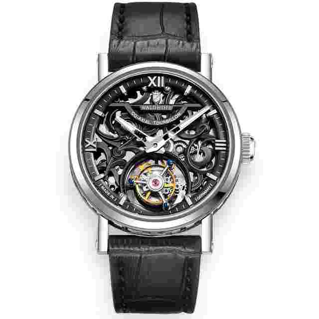 Waldhoff Metropolis Tourbillon Hand Wind Black Dial Men's Watch Metropolis Obsidian Black