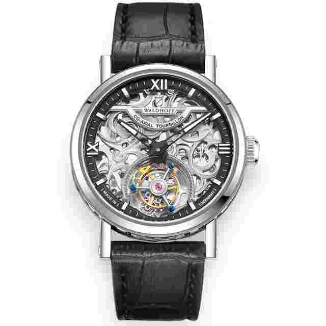 Waldhoff Metropolis Tourbillon Hand Wind Silver Dial Men's Watch Metropolis Diamond Silver
