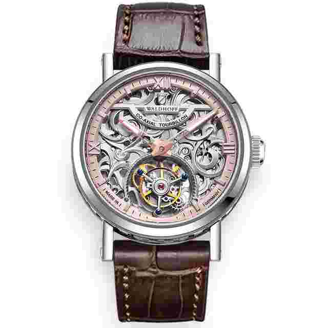 Waldhoff Metropolis Tourbillon Hand Wind Silver Dial Men's Watch Waldhoff Metropolis Red Gold