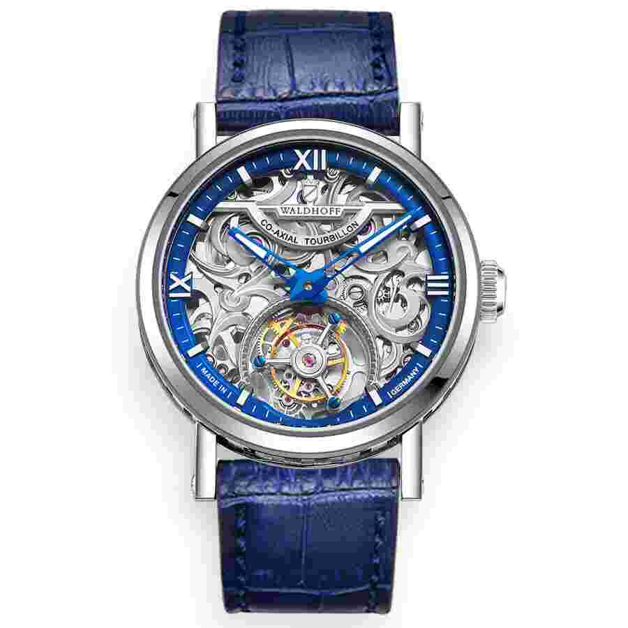 Waldhoff Metropolis Tourbillon Hand Wind Silver Dial Men's Watch Waldhoff Metropolis Royal Blue