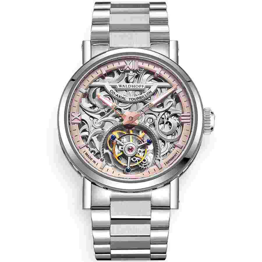 Waldhoff Metropolis Tourbillon Hand Wind Rose Gold Dial Men's Watch MW-18DL