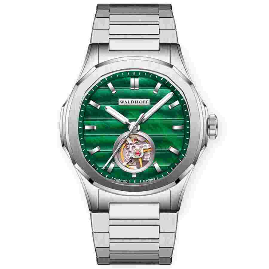 Waldhoff Navigator Automatic Green Mother of Pearl Dial Men's Watch MW-22-GM