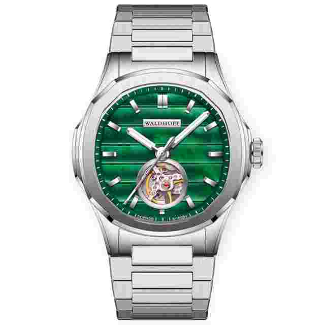 Waldhoff Navigator Automatic Green Mother of Pearl Dial Men's Watch MW-22-GM
