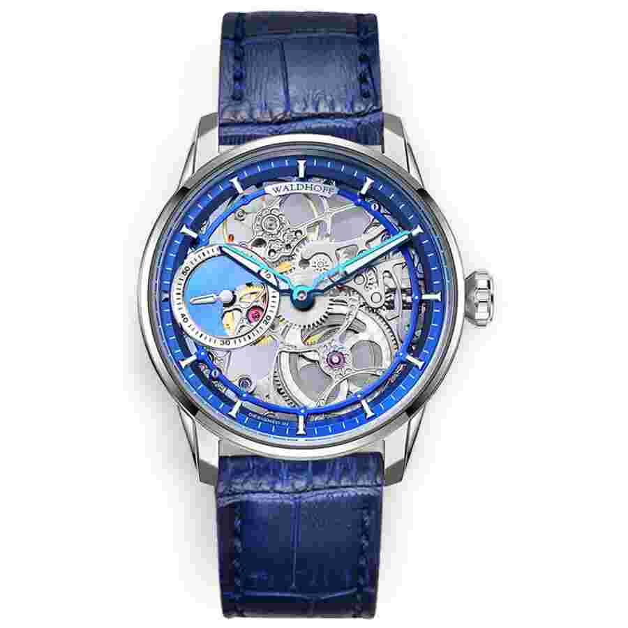 Waldhoff Paragon Pearl Royal Blue Hand Wind Blue Dial Men's Watch MW-12 CM