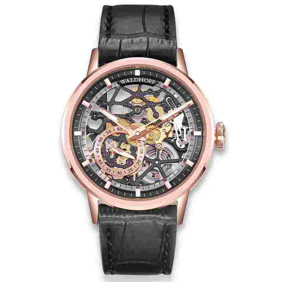 Waldhoff Pioneer Automatic Black Dial Men's Watch Waldhoff Pioneer RG Obsidian