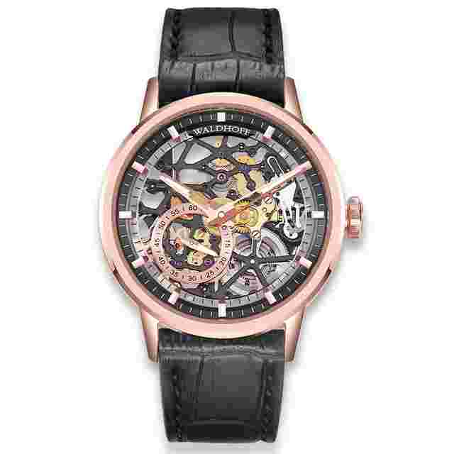 Waldhoff Pioneer Automatic Black Dial Men's Watch Waldhoff Pioneer RG Obsidian