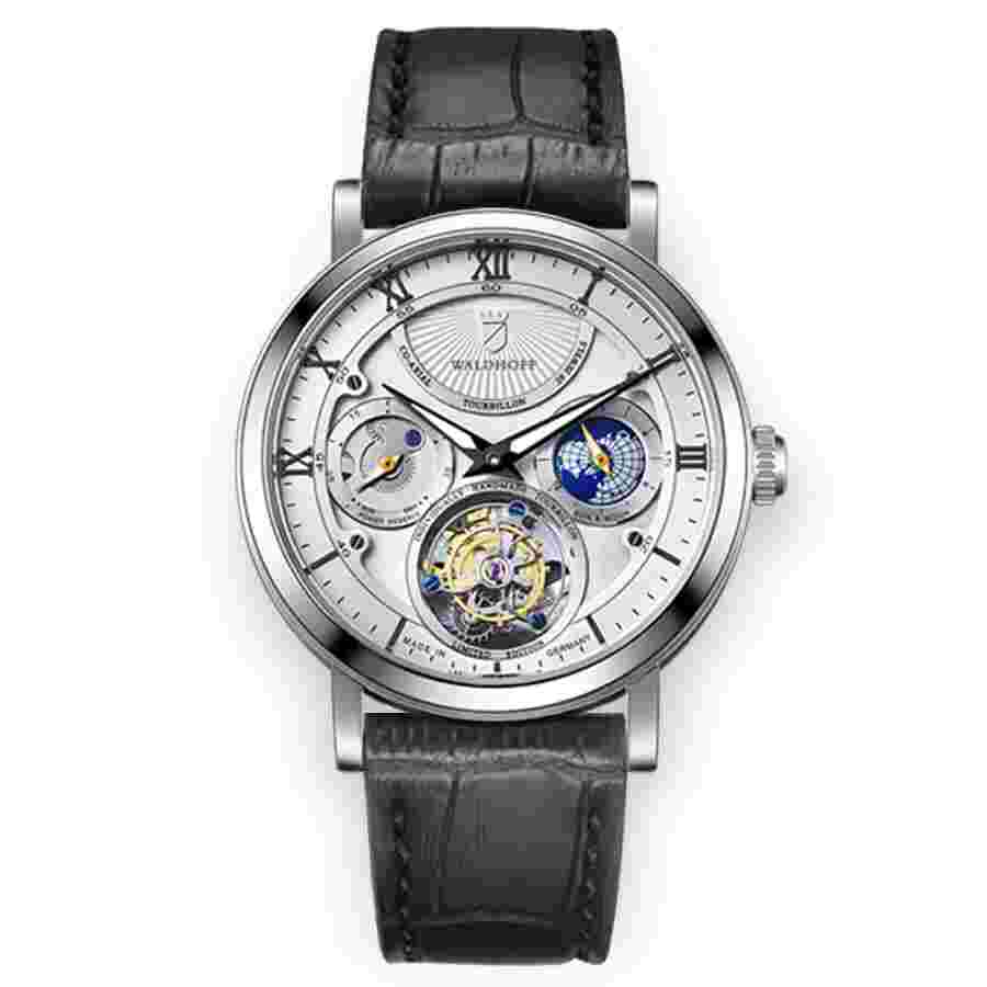 Waldhoff Ultramatic Hand Wind Silver Dial Men's Watch MWF-05-SS-01-WBK