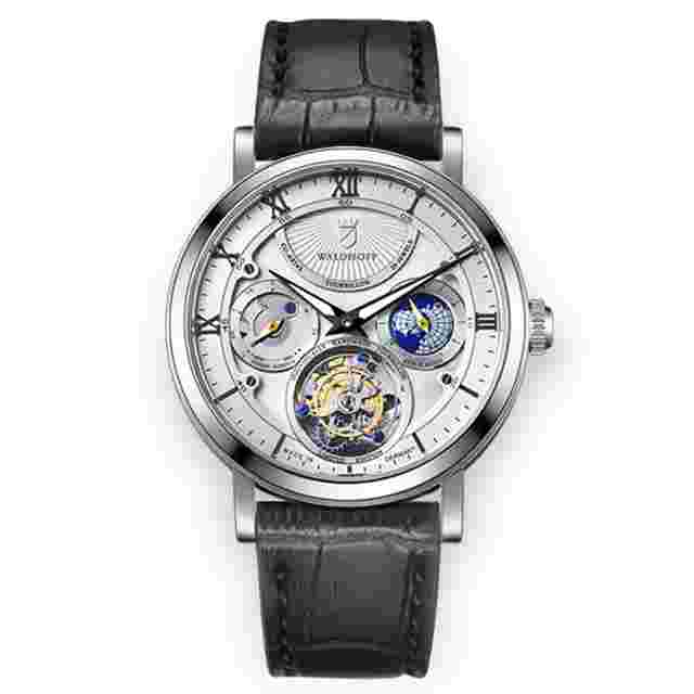 Waldhoff Ultramatic Hand Wind Silver Dial Men's Watch MWF-05-SS-01-WBK