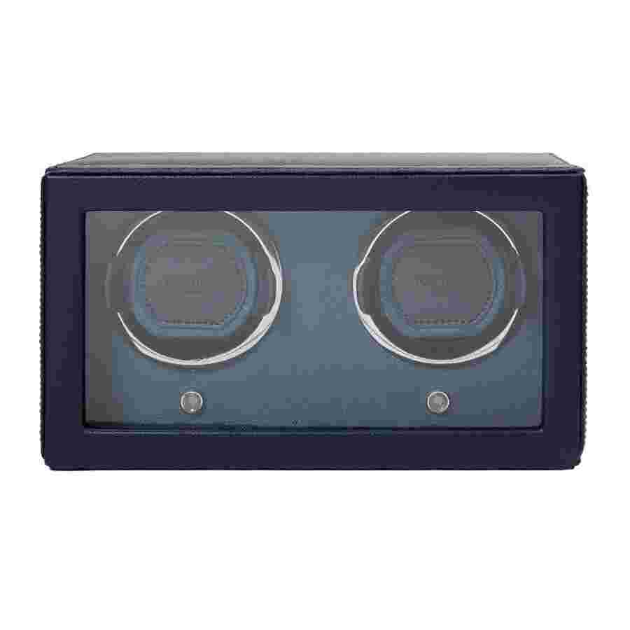 Wolf Cub Double Watch Winder with Cover - Navy 461217