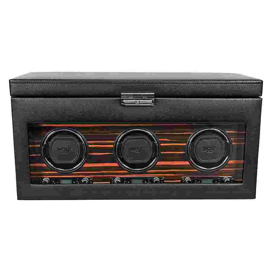 Wolf Roadster Module 2.7 Triple Watch Winder with Storage 457356