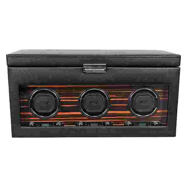 Wolf Roadster Module 2.7 Triple Watch Winder with Storage 457356